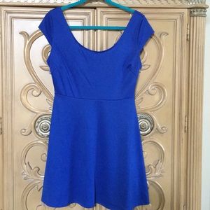 C’est toi A line skater dress in royal blue nwot L